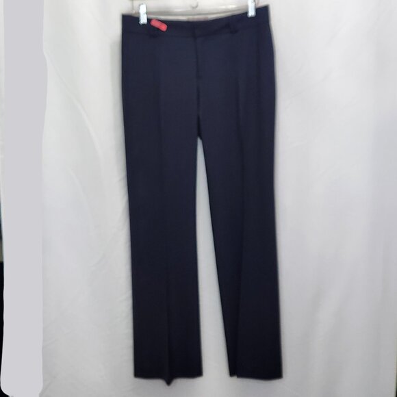 Banana Republic Wool Jackson Dress Pants Womens 8 Navy Blue Curvy Fit Lined Z01X - Picture 1 of 7